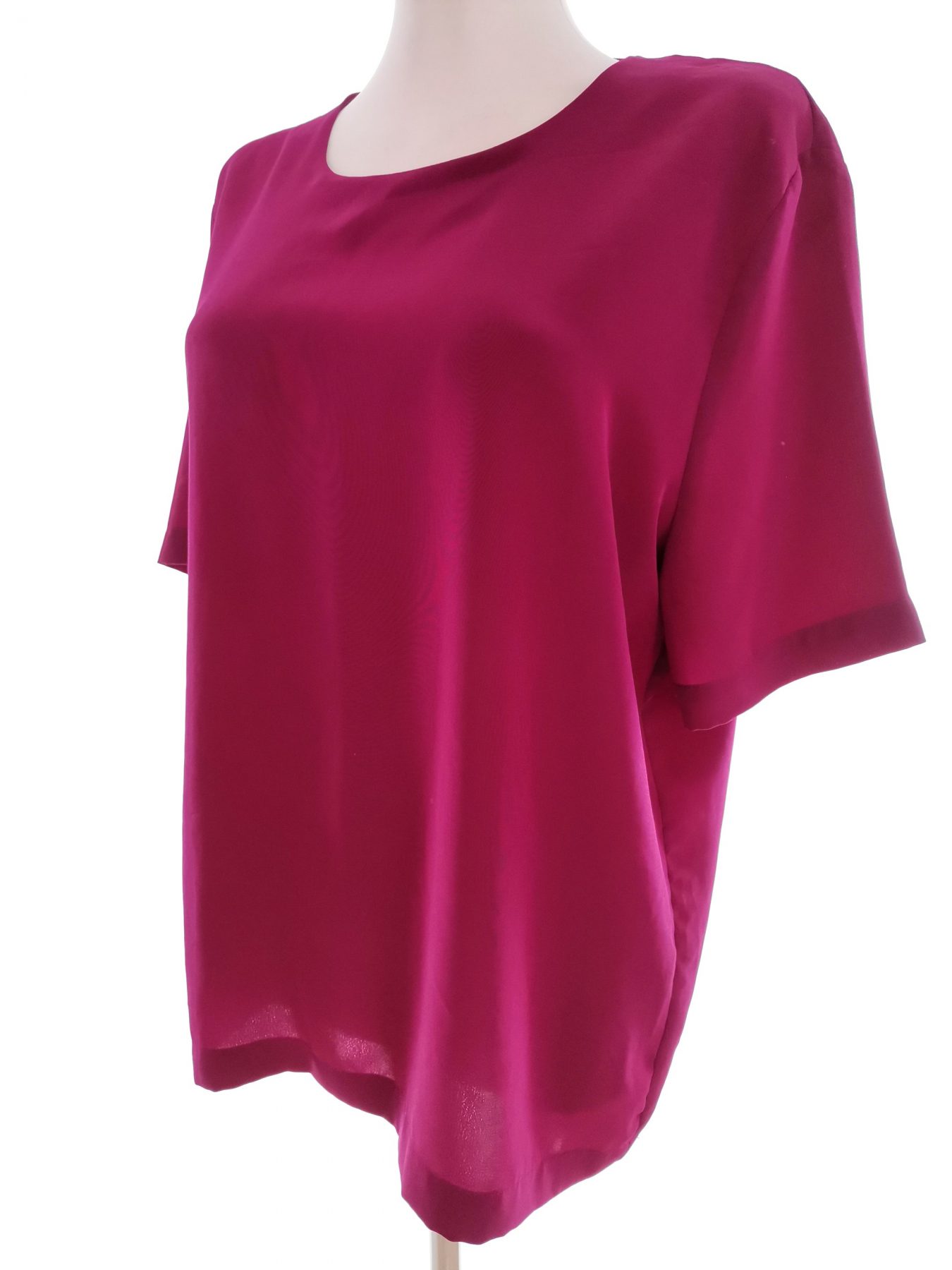 Jacques Vert Stl 38 Färg Fuchsia Rund hals Blus Kortärmad