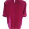 Jacques Vert Stl 38 Färg Fuchsia Rund hals Blus Kortärmad