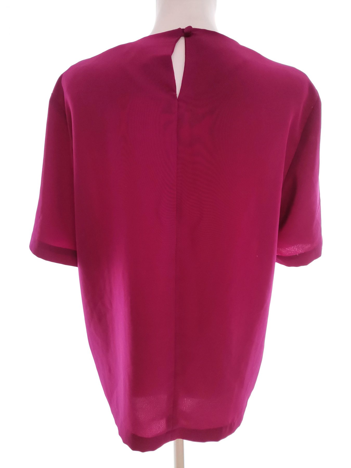 Jacques Vert Stl 38 Färg Fuchsia Rund hals Blus Kortärmad