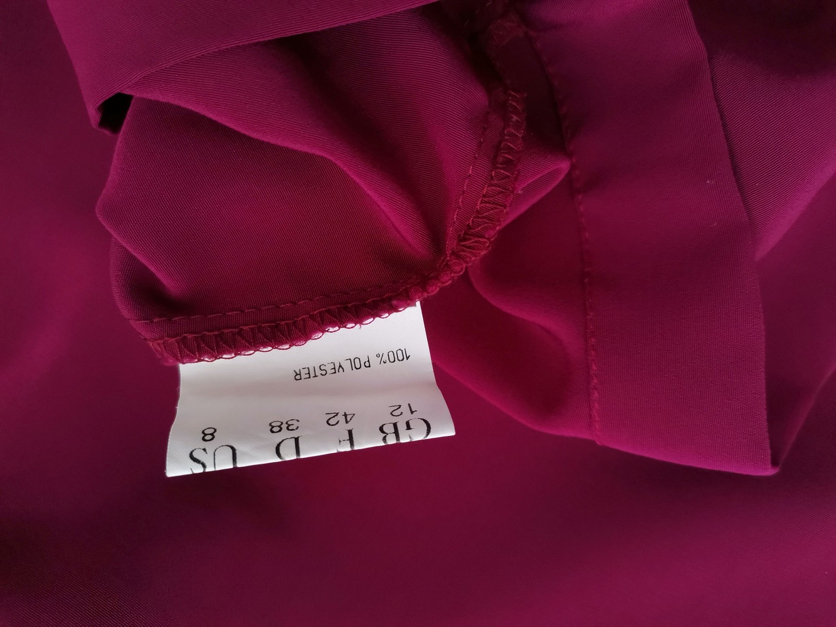 Jacques Vert Stl 38 Färg Fuchsia Rund hals Blus Kortärmad