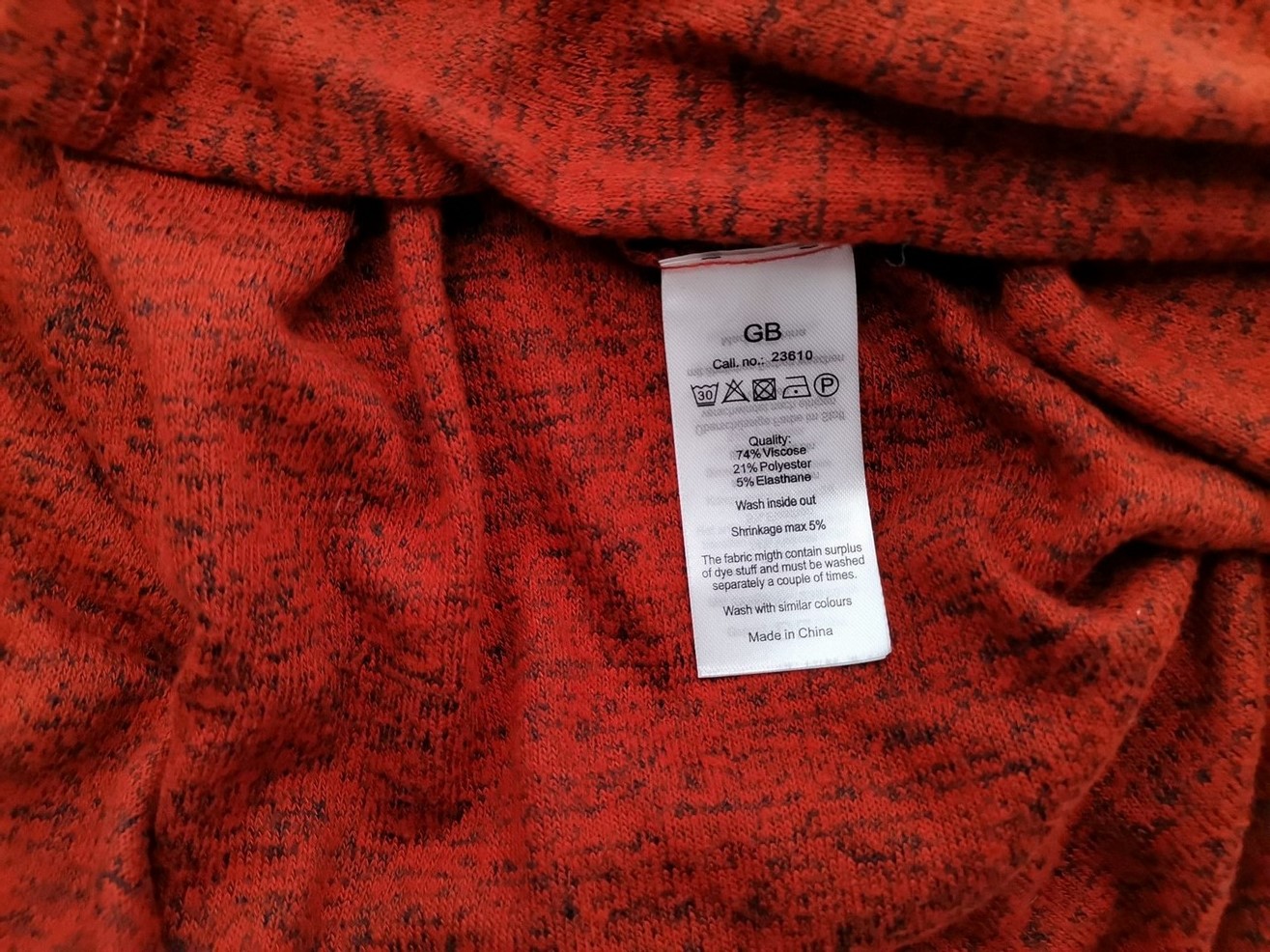 Soyaconcept Stl XXL Färg Orange Rund urringning Stickad Blus Långärmad Material Viskos