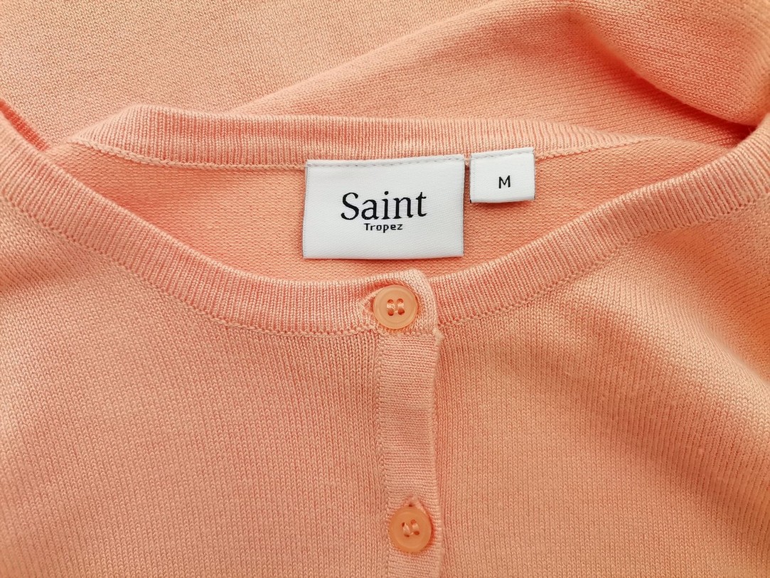 Saint tropez Stl M Färg Orange Rund urringning Knäppt kofta Långärmad Material Viskos Finstickat