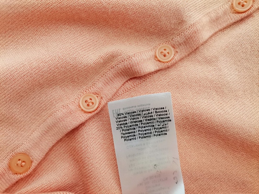 Saint tropez Stl M Färg Orange Rund urringning Knäppt kofta Långärmad Material Viskos Finstickat