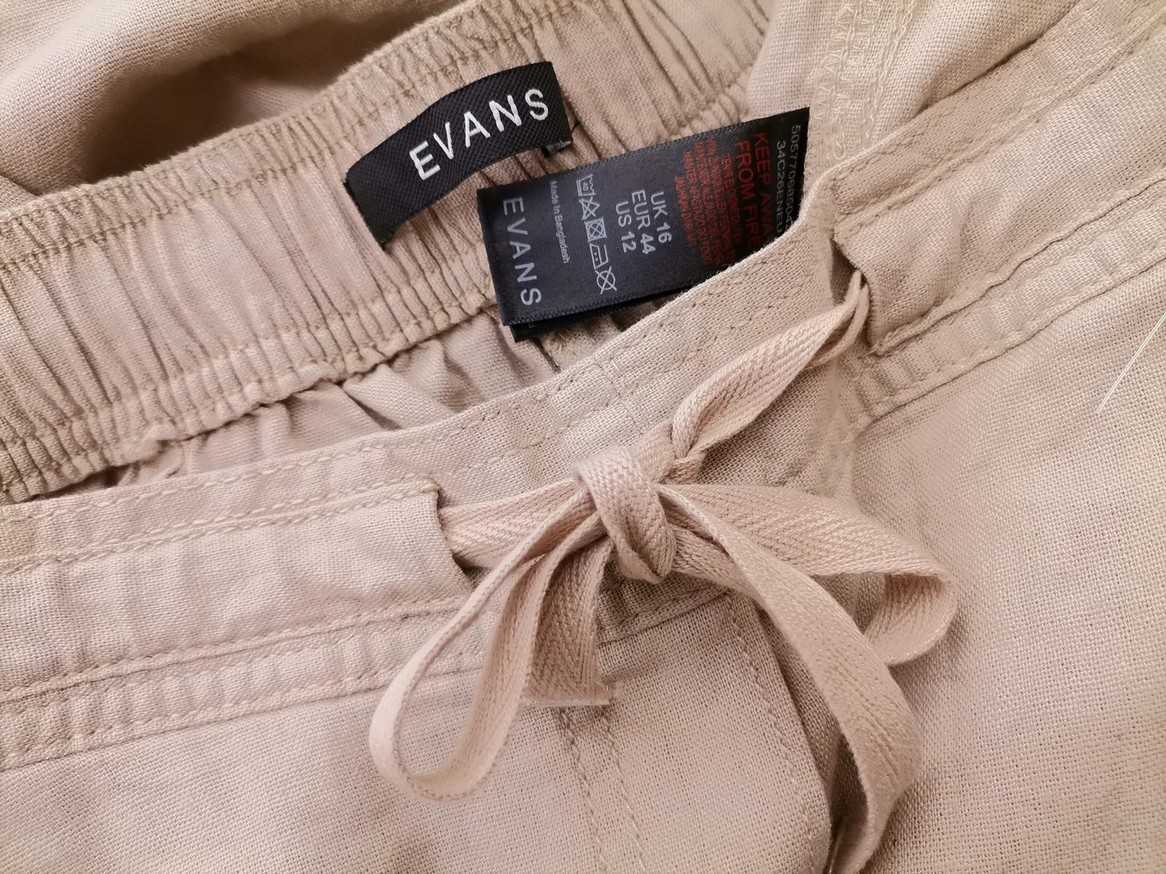 Evans Stl 16 (44) Färg Beige Casual Byxor Material Lin