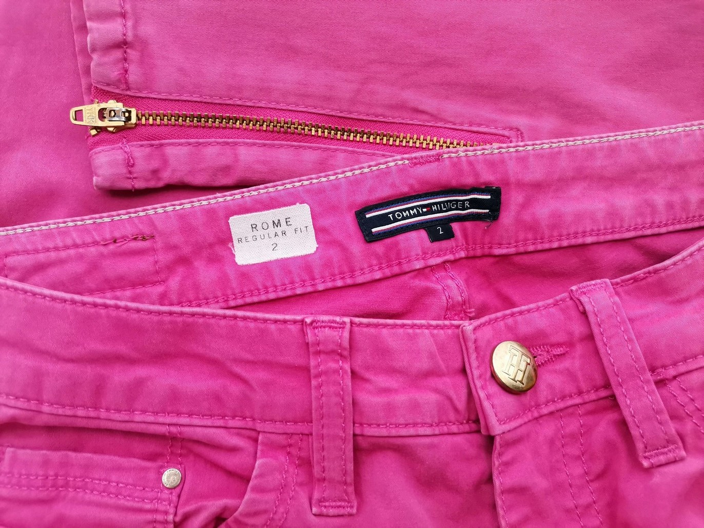 Tommy hilfiger Stl 2 (38) Färg Rosa Jeans Material Bomull