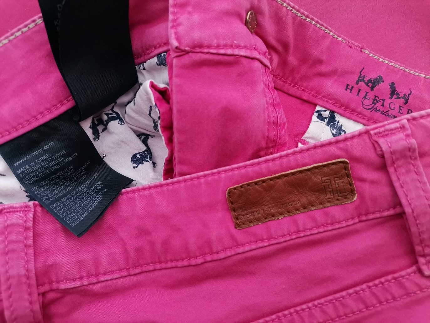 Tommy hilfiger Stl 2 (38) Färg Rosa Jeans Material Bomull