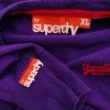 Superdry Stl XL Färg Lila Herr Tröja Långärmad Material Bomull 100%