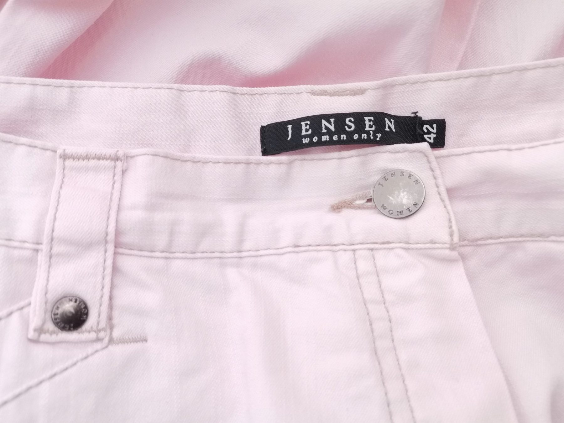 Jensen Stl 42 Färg Rosa Casual Byxor Material Bomull