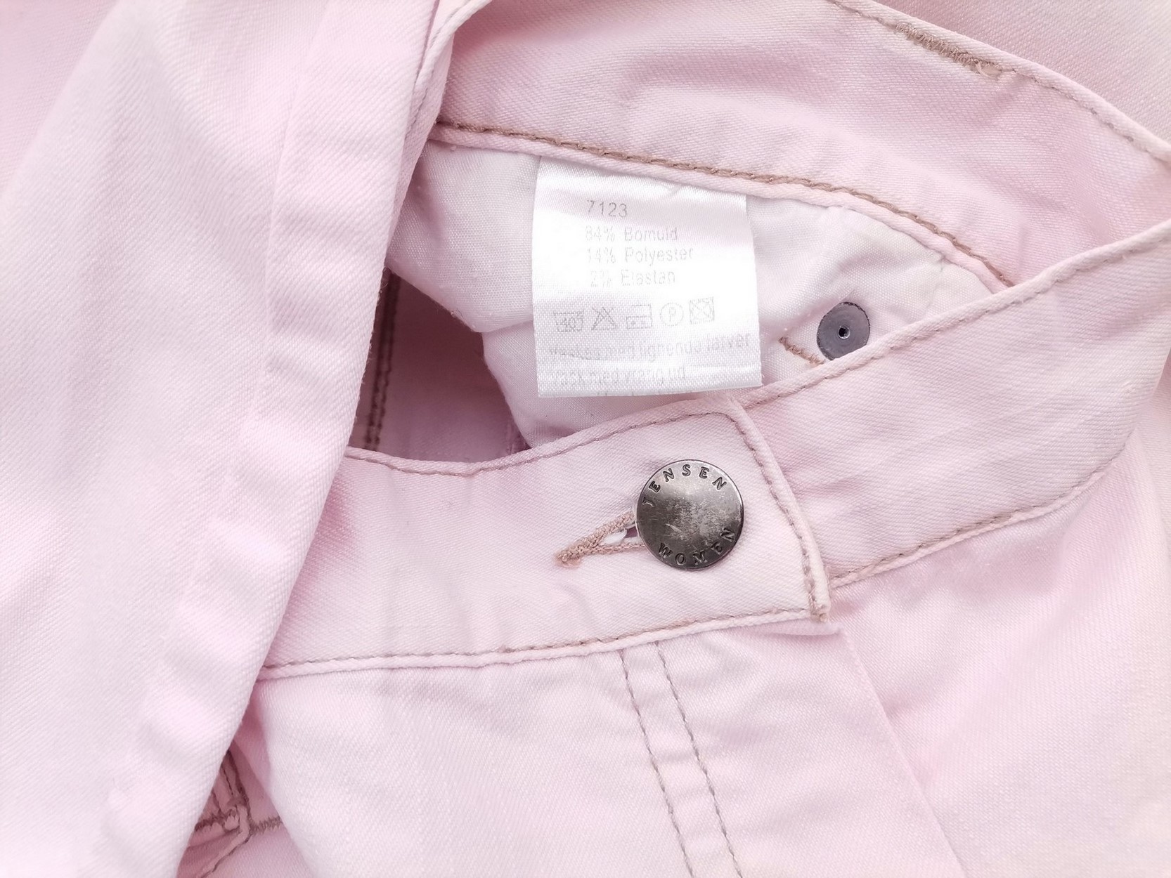 Jensen Stl 42 Färg Rosa Casual Byxor Material Bomull