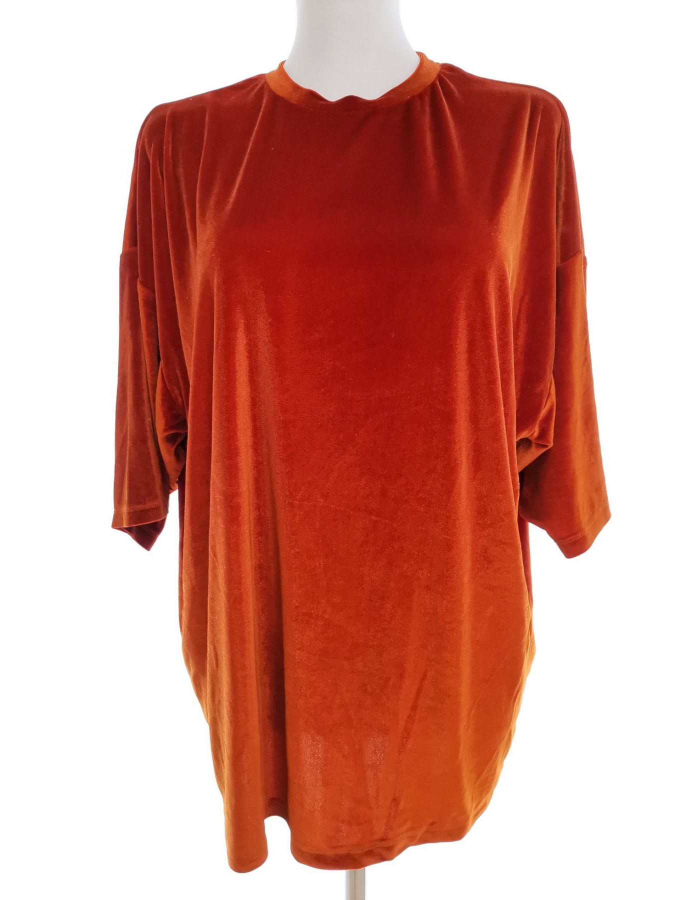 ASOS Stl S Färg Orange Rund hals Blus Kortärmad