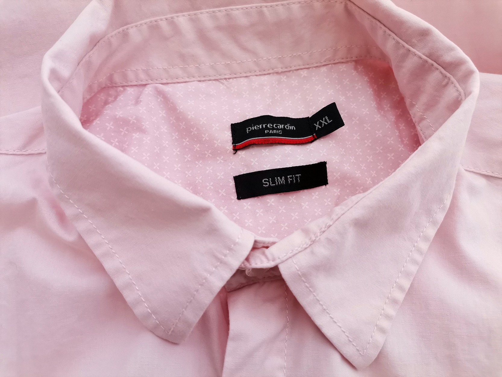 Pierre Cardin Stl XXL Färg Rosa Krage Herr skjorta, casual Kortärmad Material Bomull 100%