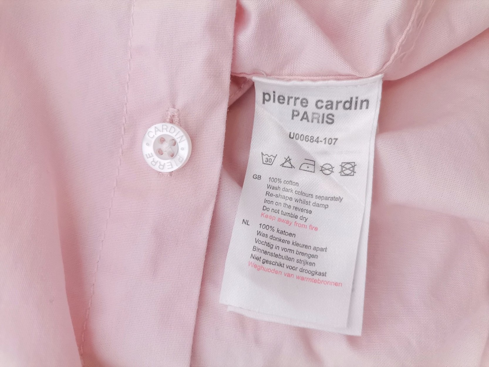 Pierre Cardin Stl XXL Färg Rosa Krage Herr skjorta, casual Kortärmad Material Bomull 100%