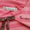 BONDELID Stl S Färg Rosa Ränder Rund urringning T-shirt Kortärmad Material Bomull