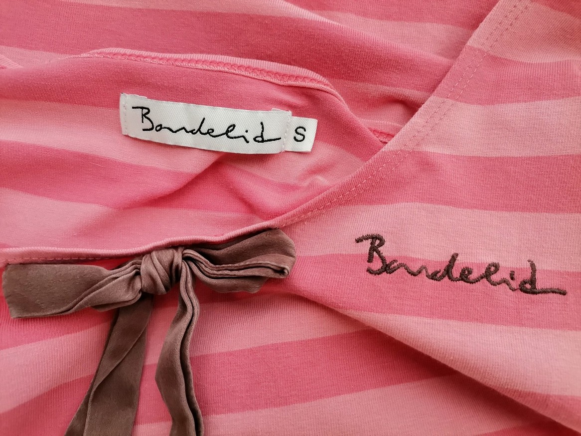 BONDELID Stl S Färg Rosa Ränder Rund urringning T-shirt Kortärmad Material Bomull