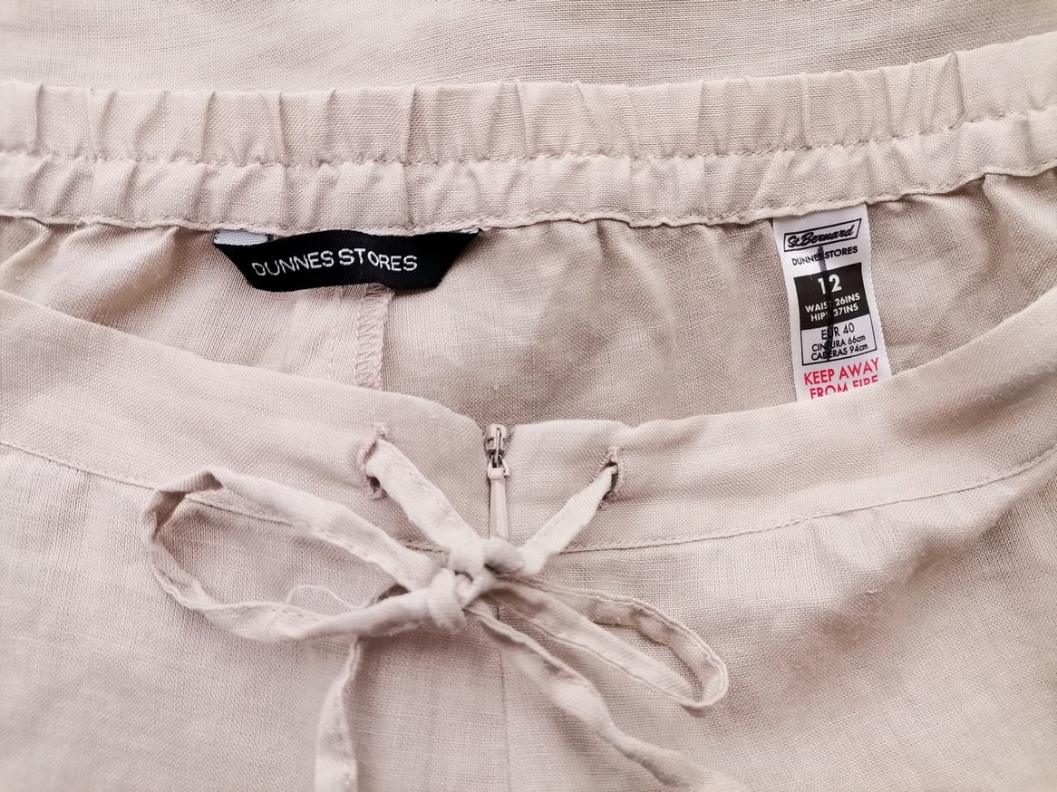 Dunnes stores Stl 12 (40) Färg Beige Casual Byxor Material Ramie