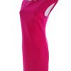 Ted Baker Stl 2 (38) Färg Fuchsia Rund urringning Kroppsnära Klänning Kortärmad Knälängd