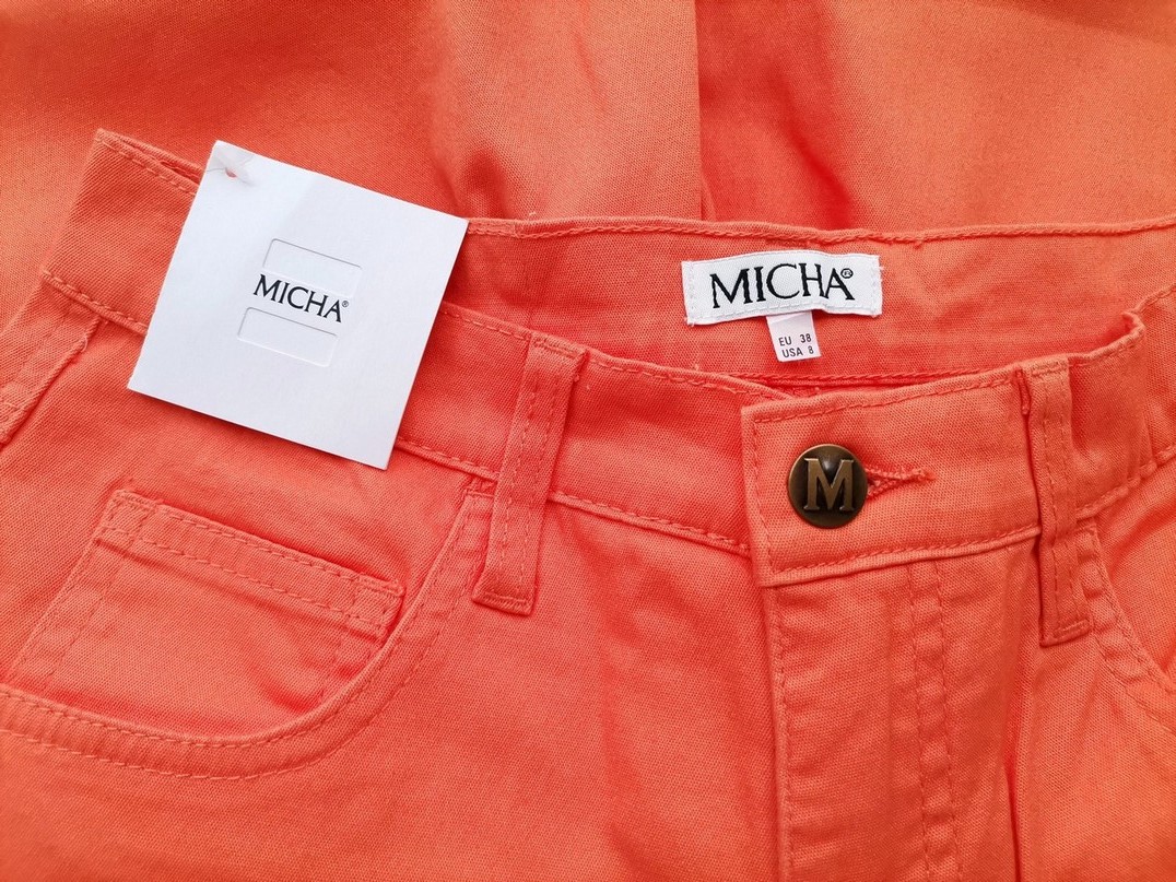 Micha Stl 38 Färg Orange Capribyxor Material Bomull