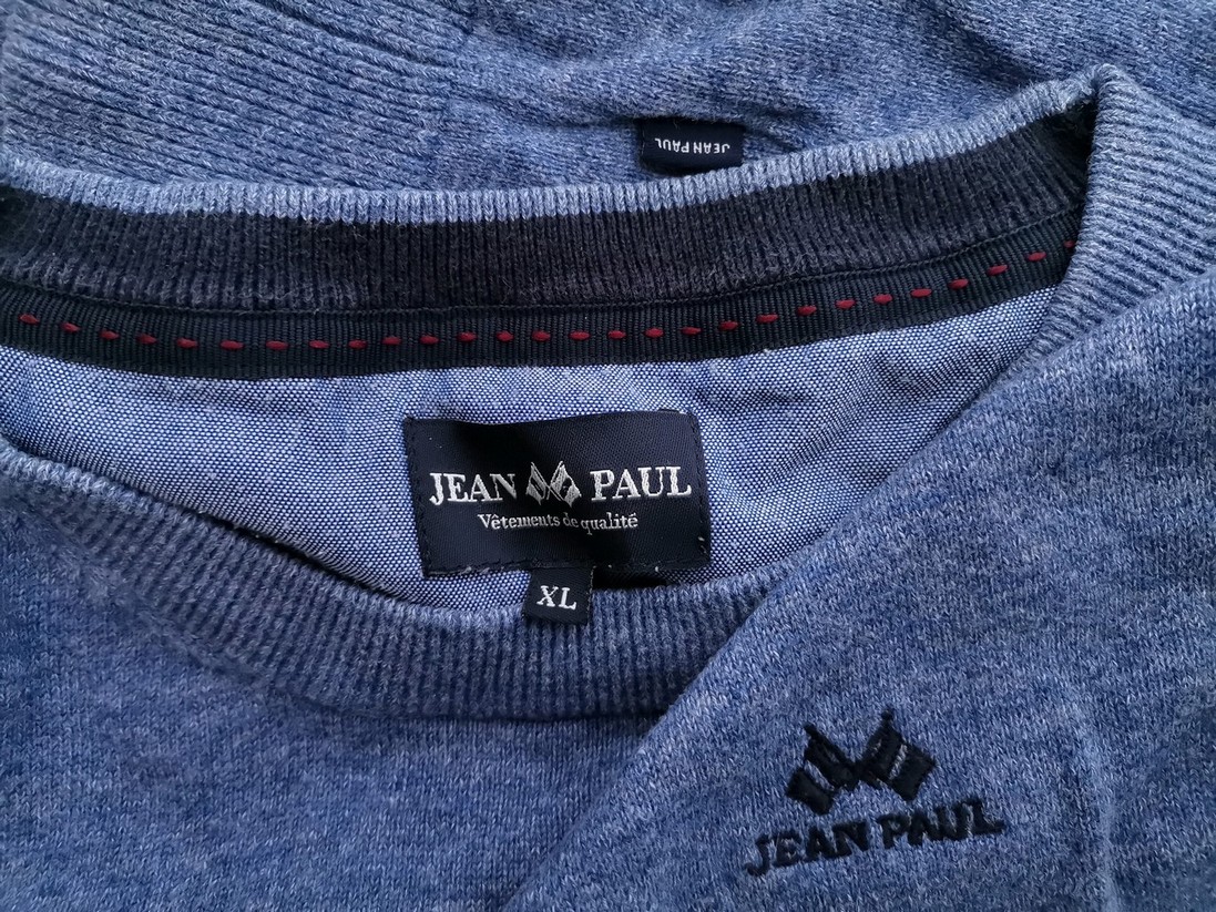 Jean paul Stl XL Färg Blå Herr Tröja Långärmad Material Bomull 100%