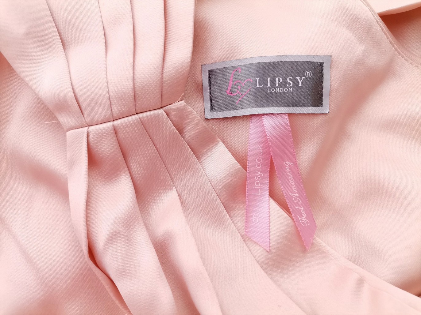 Lipsy Stl 6 (34) Färg Pudrig Rosa Enaxlad Kroppsnära Klänning Ärmlös Knälängd