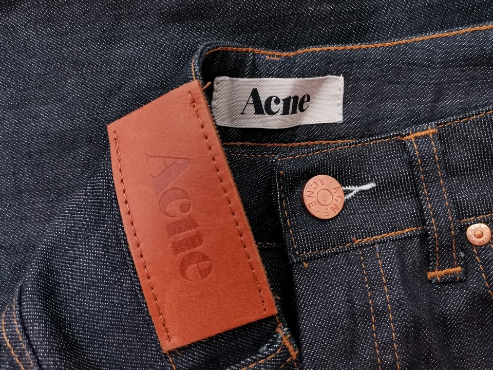 ACNE Stl W29 L34 Färg Marinblå Jeans Material Bomull