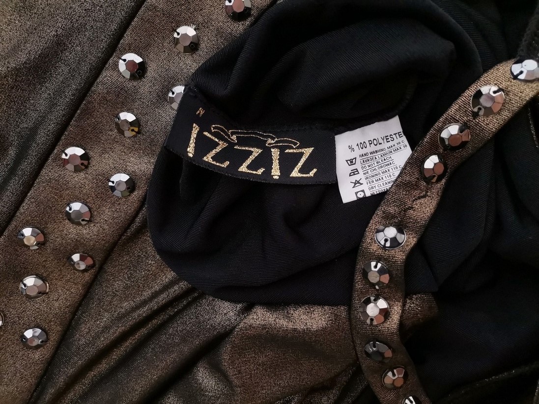 Zizzi Stl M Färg Khaki Hjärtformad Utställd Klänning Ärmlös Midi