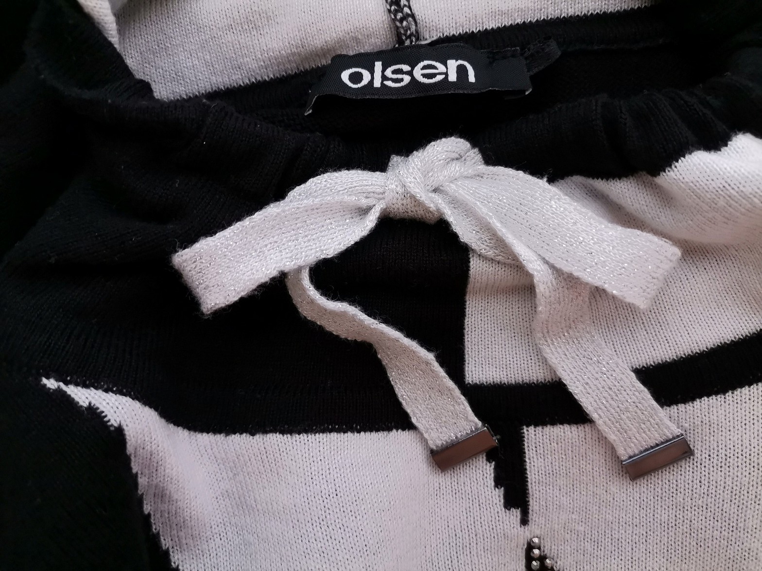 Olsen Stl 42/44 Mock turtle Stickad Blus Långärmad