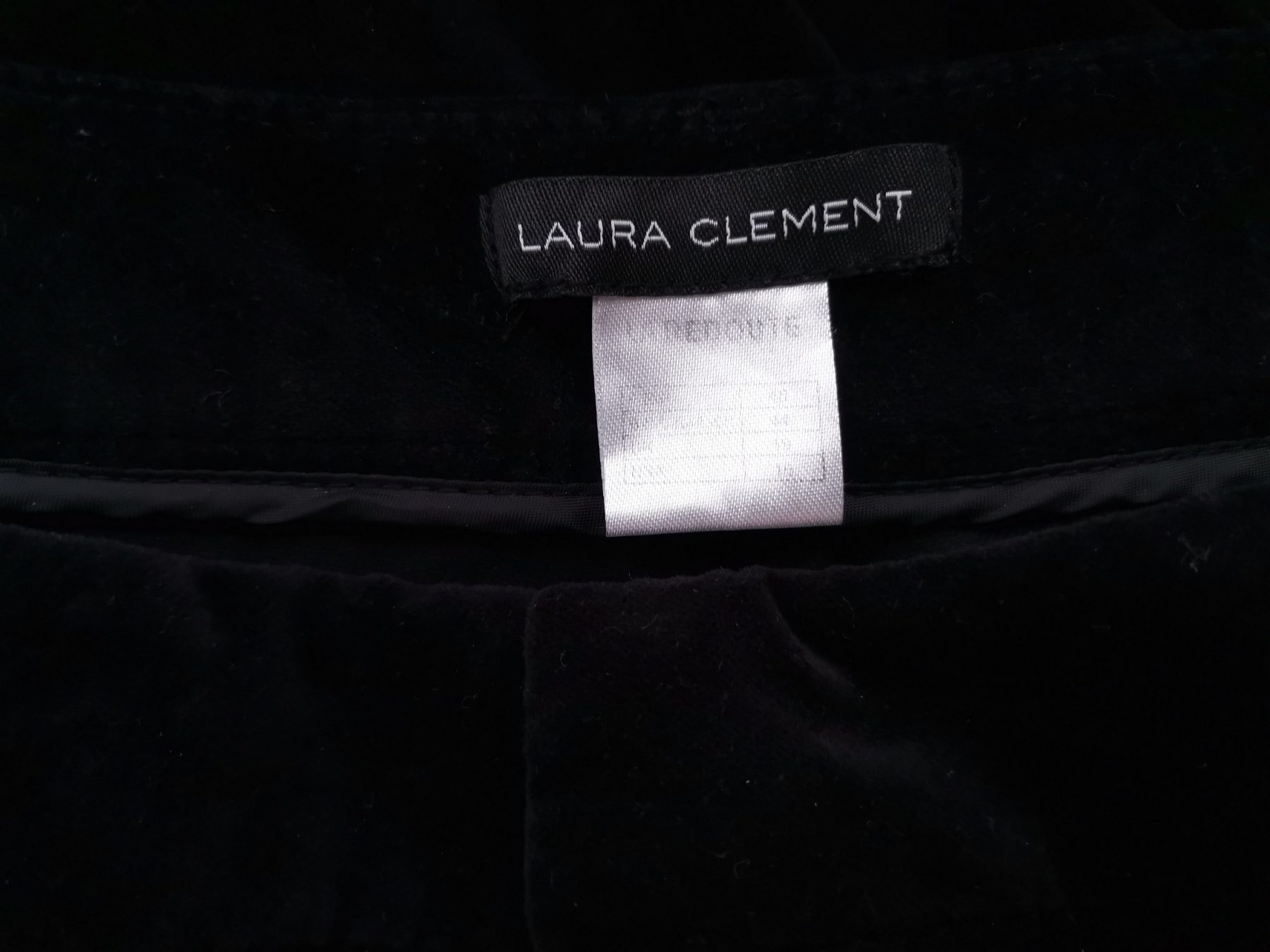 Laura Clement Stl 44 Färg Svart Eleganta Byxor Material Bomull 100%