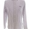 BEN SHERMAN Stl 2 (M) Färg Vit Rutigt Krage Herr skjorta, casual Långärmad Material Bomull