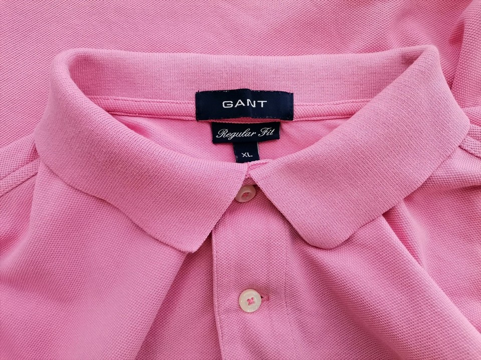 Gant Stl XL Färg Rosa Krage Herr Polo Kortärmad Material Bomull 100%