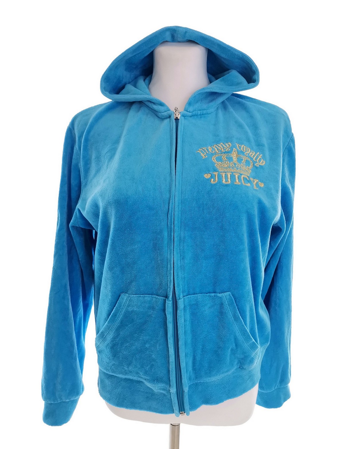 Juicy couture Stl XXXL (42/44) Färg Blå Sweatshirt med Dragkedja Långärmad Material Bomull