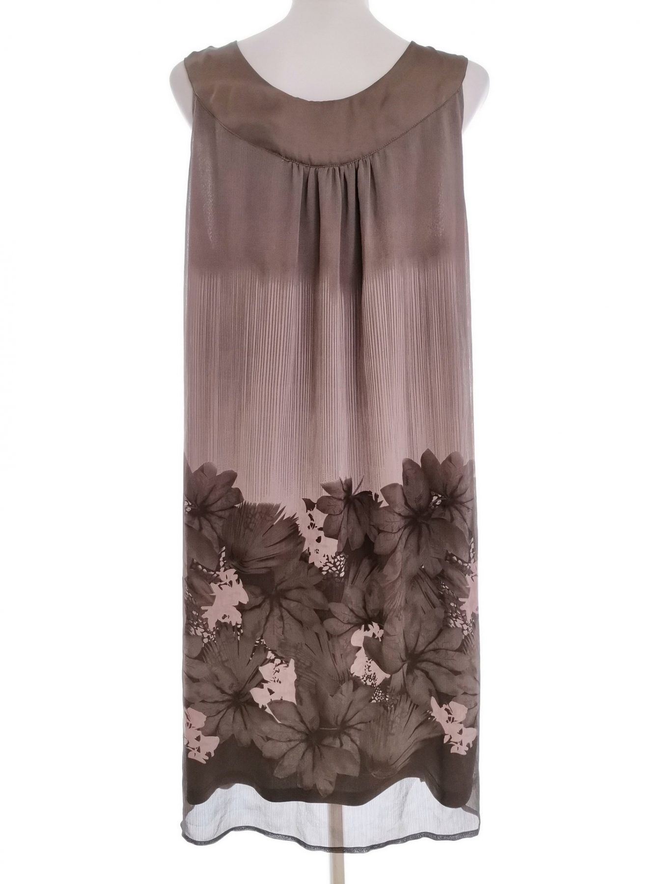 Soyaconcept Stl 42 Färg Beige V-ringning Sommar Klänning Ärmlös Midi