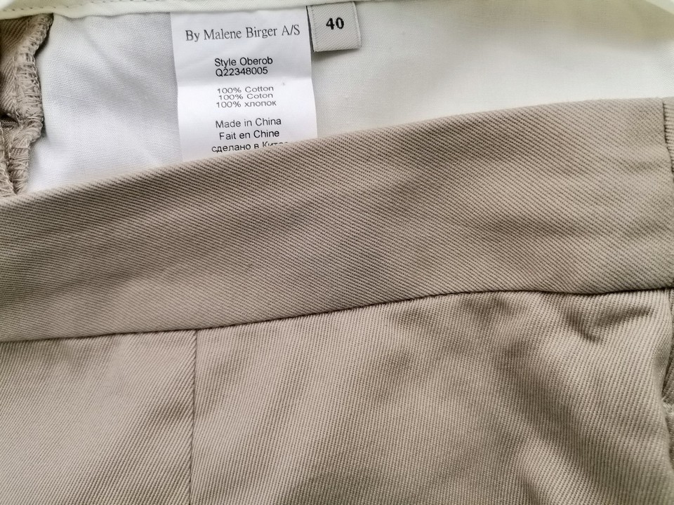 BY MALENE BIRGER Stl 40 Färg Beige Eleganta Byxor Material Bomull 100%