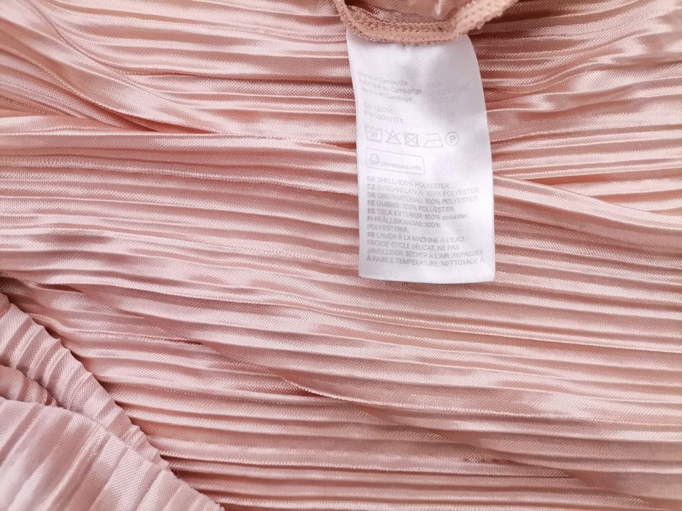 H&m Stl S Färg Beige Rund urringning Raka Klänningen Ärmlös Midi