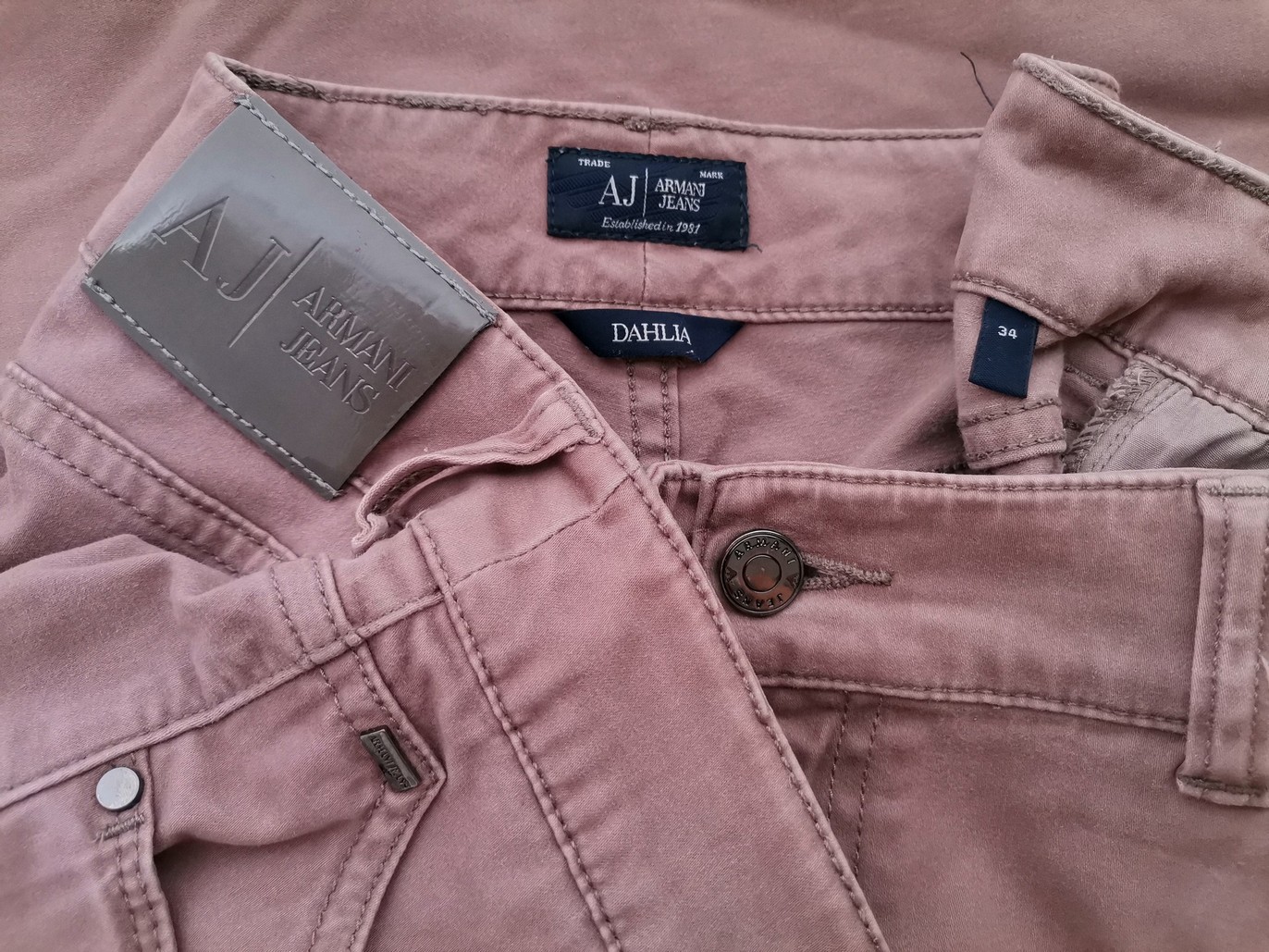 ARMANI JEANS Stl 34 Färg Brun Jeans Material Bomull