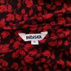 Indiska Stl XL Färg Orange Floral Blad Rund urringning Tunika blus ärm 3/4 Material Viskos 100%