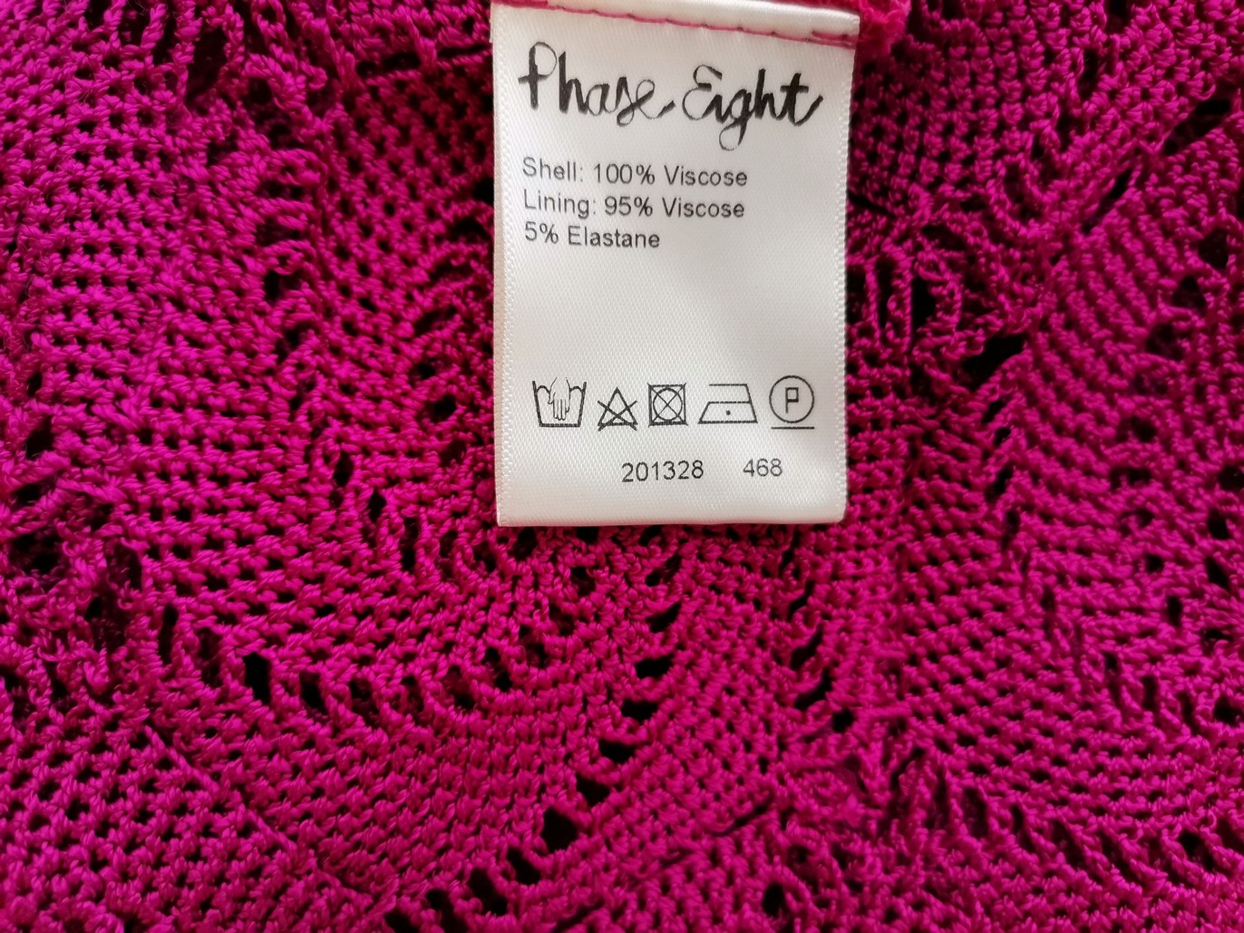 Phase eight Stl 38/40 Färg Fuchsia Båtringning Maxi Klänning Ärmlös Lång Material Viskos 100%