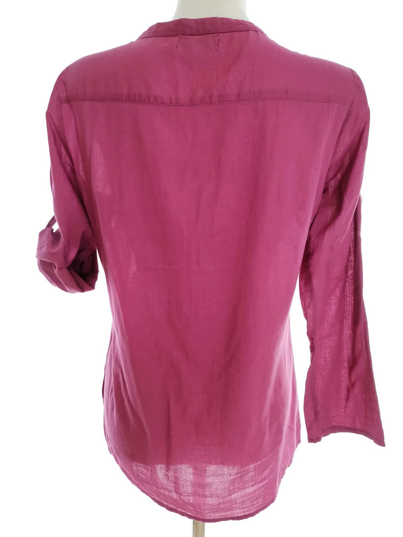 Noa noa Stl M Färg Rosa Split Crew Neck Popover Blus Knappar Långärmad Material Bomull 100%