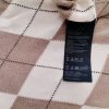 Tommy hilfiger Stl S Färg Beige Rutigt V-ringning Tröja Långärmad Material Bomull 100% Finstickat