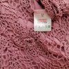 Libra Stl XL Färg Pudrig Rosa U-ringning Öppen stickad blus Ärmlös Material Rayon 100%