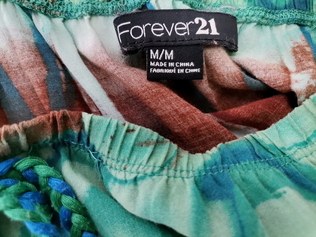 Forever 21 Stl M Färg Grön Minikjol Kjol Kort Material Rayon 100%