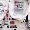 Geographical Norway Stl L Färg Vit Krage Herr Polo Långärmad Material Bomull 100%