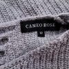 Cameo rose Stl 12 (40) Färg Grå V-ringning Tröja Långärmad Material Akryl 100% Våffelstickat