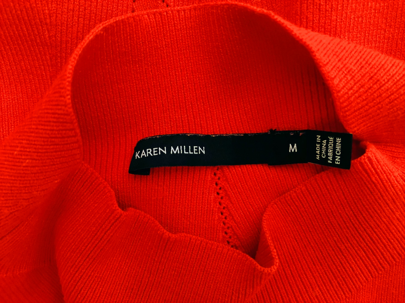 Karen MILLEN Stl M Färg Orange Mock turtle Tröja Långärmad Material Viskos