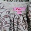 Monsoon Stl 10 (38) Färg Mintgrön Floral Blad U-ringning Peplum Blus Ärmlös Material Siden 100%