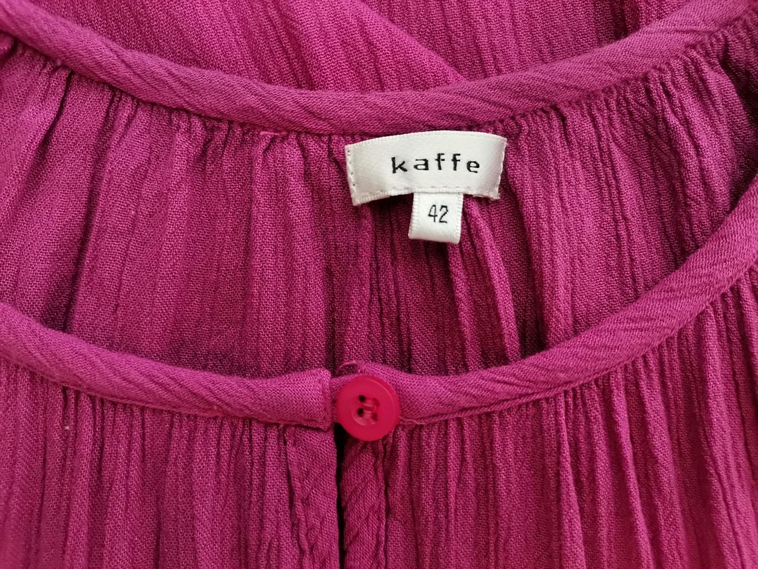 Kaffe Stl 42 Färg Rosa Rund urringning Tunika blus Kortärmad Material Viskos 100%