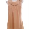 B.YOUNG Stl 36 Färg Beige Draperad Blus Ärmlös