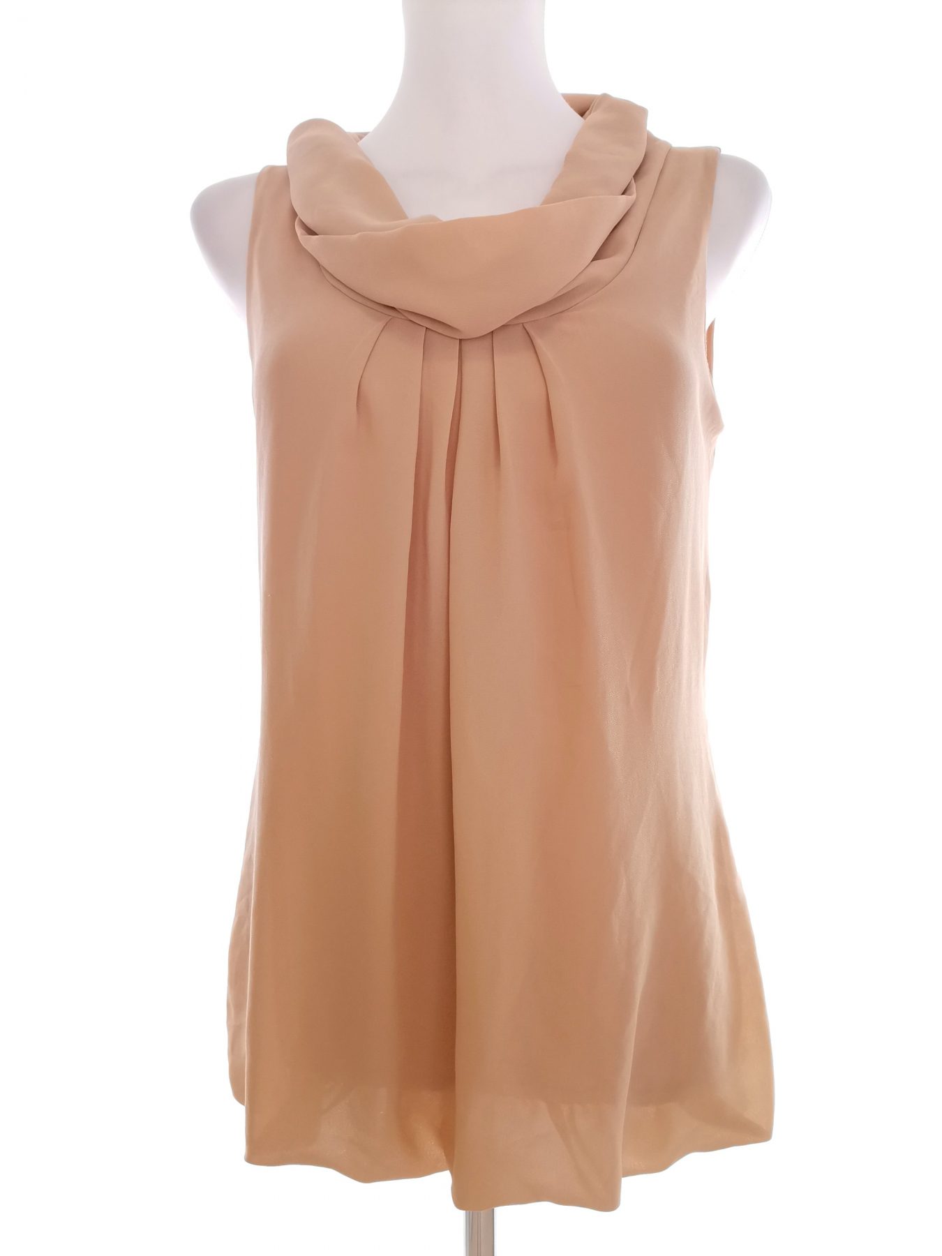 B.YOUNG Stl 36 Färg Beige Draperad Blus Ärmlös