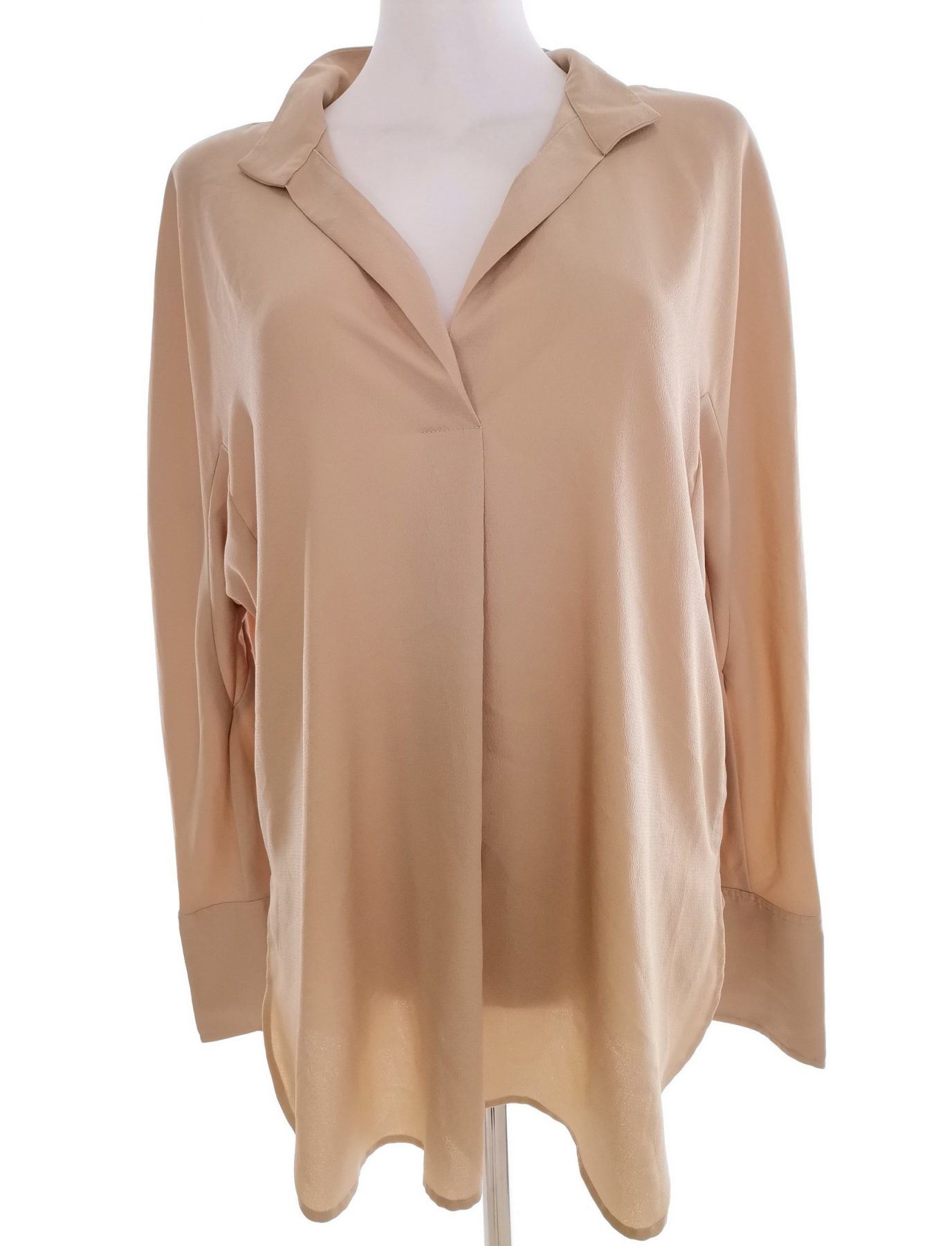 BY MALENE BIRGER Stl 38 Färg Beige Krage Blus Långärmad