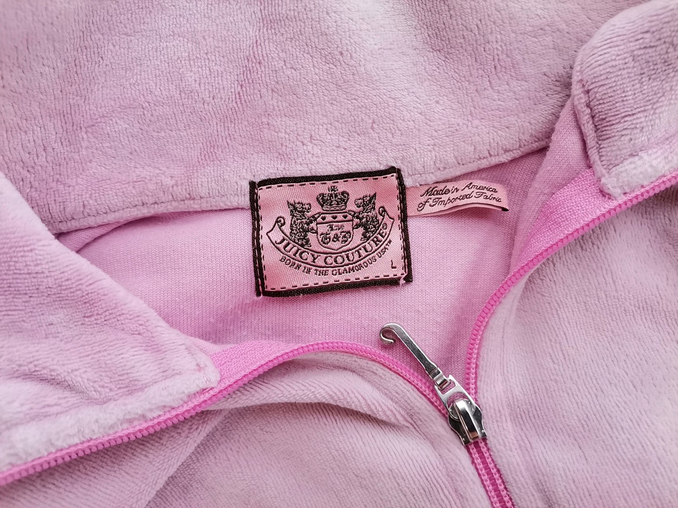 Juicy couture Stl L Färg Rosa Sweatshirt med Dragkedja Långärmad Material Bomull