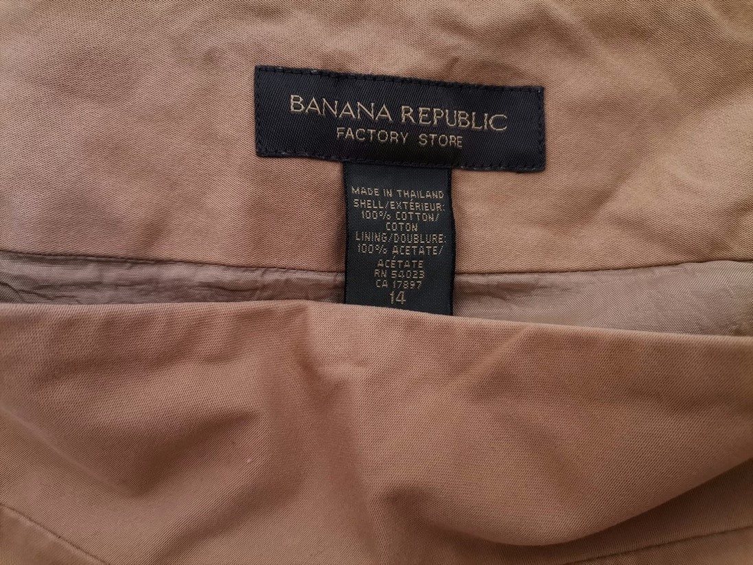 Banana Republic Stl 14 (42) Färg Beige Rak och pennkjol Kjol Knälängd Material Bomull 100%